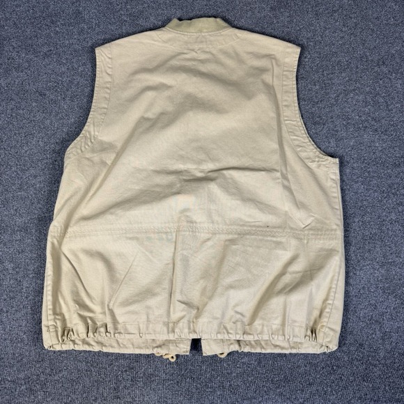 Vintage Greg Norman Full Zip Golf Vest Mens Medium Beige Tan - Picture 5 of 6